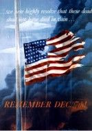 Poster commemorating the attack on Pearl Harbor that brought the U.S. into World War II.